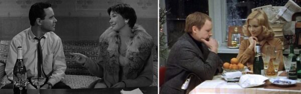 Кадри з фільмів Квартира (1960) та Іронія долі (1975)